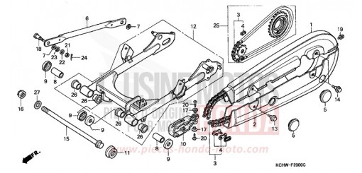 REAR FORK CG125M1 de 2001
